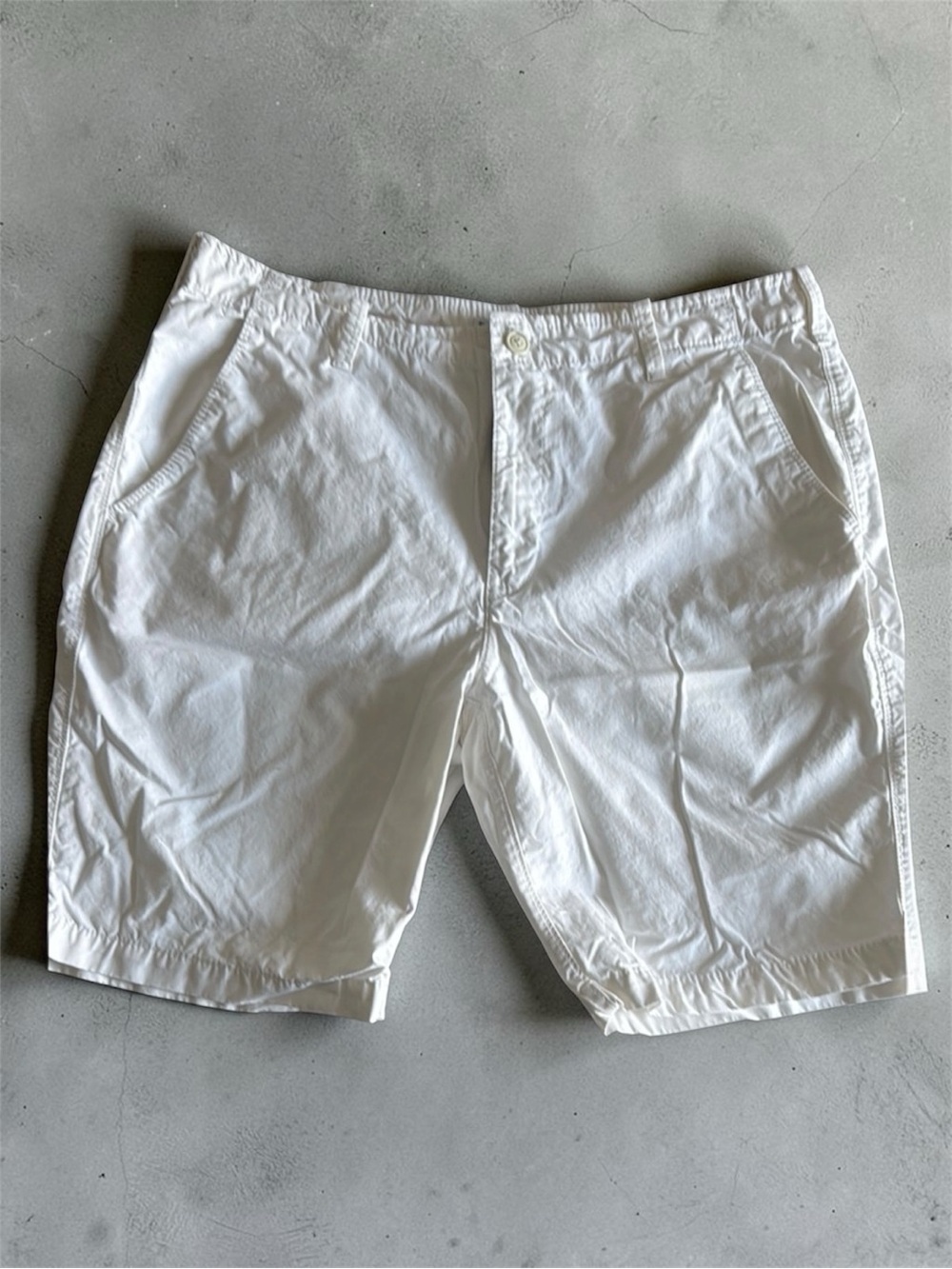 Express White Flat Front Shorts Lightweight Cotton
